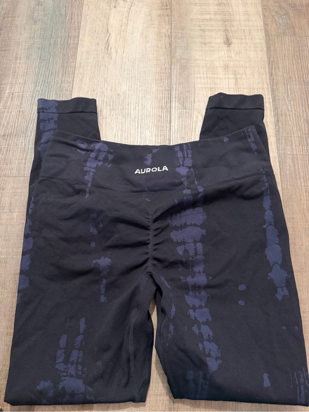 Aurola Black Tie-Dye High-Waist Leggings